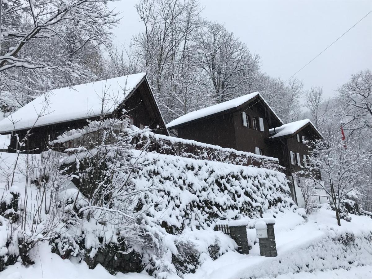 Romantic Private Superior Swiss Chalet With Hottub Lungern Kültér fotó